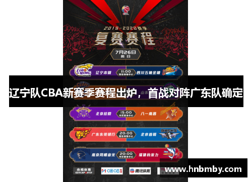 辽宁队CBA新赛季赛程出炉，首战对阵广东队确定
